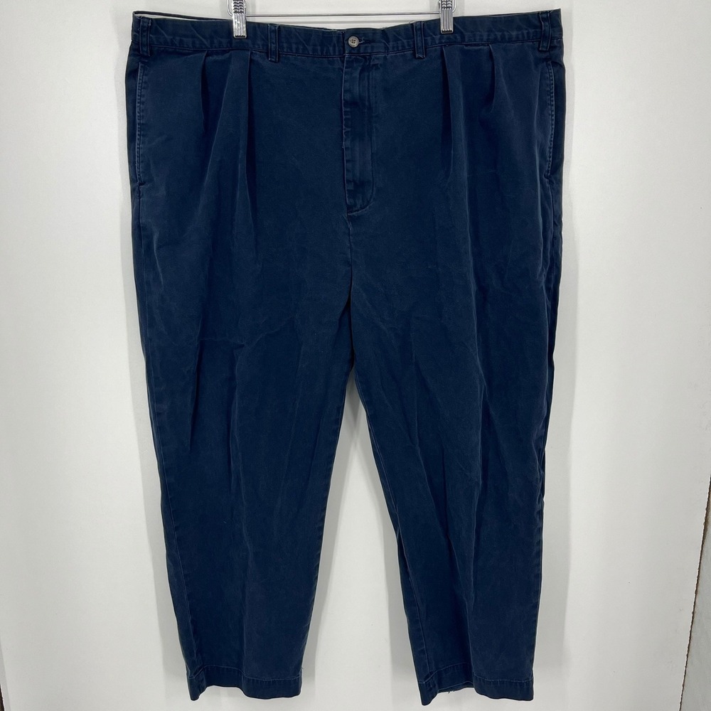Polo Ralph Lauren Andrew Pant Mens 48B-30 Navy Blue Pleated Chino Pants